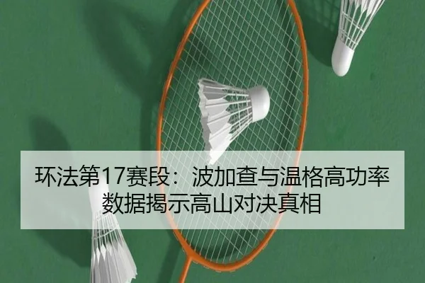 环法第17赛段：波加查与温格高功率数据揭示高山对决真相